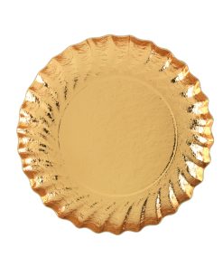 500 assiettes 97 mm en carton Or
