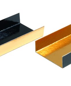 Alternative view of 200 rectangles raines 10×4,5 cm or/noir